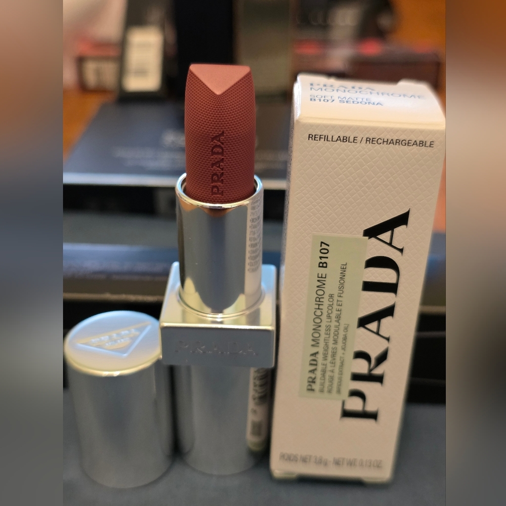Prada Monochrome Soft Matte Lipstick B107 SEDONA. BNIB - Picture 4 of 9